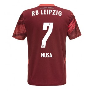 Billiga RB Leipzig Antonio Nusa #7 Bortatröja 2024-25 Kortärmad